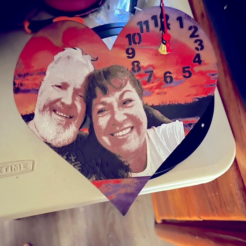 Heart-Shaped Wall Clock CUSTOM MADE with any loved ones picture